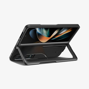 ACS05106 - Galaxy Z Fold 4 Case Neo Hybrid S in black showing the back and front