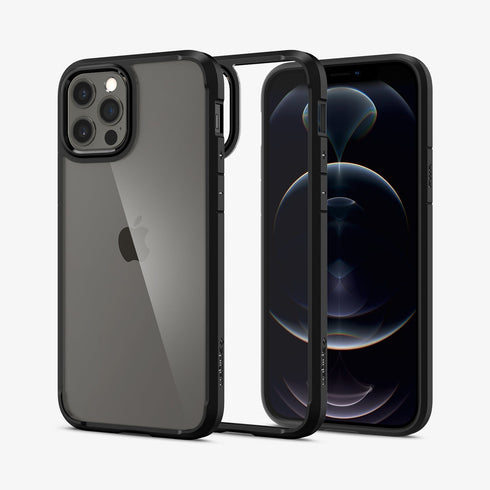 ACS01618 - iPhone 12 Pro Max Case Ultra Hybrid in crystal clear showing the back