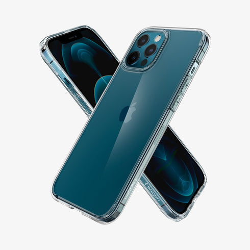ACS01618 - iPhone 12 Pro Max Case Ultra Hybrid in crystal clear showing the back