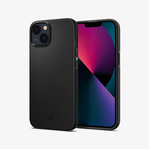 ACS03674 - iPhone 13 Pro Max Case Thin Fit in black showing the back