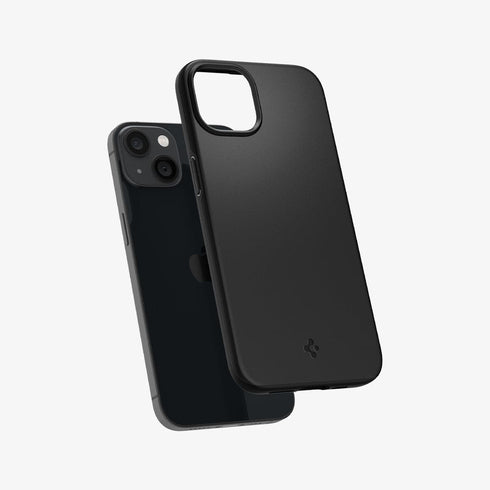 ACS03674 - iPhone 13 Pro Max Case Thin Fit in black showing the back