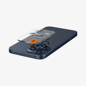 Spigen iPhone 15 Pro Max / 15 Pro Lens Protector – Optik Pro EZ Fit – Blue Titanium product image 4