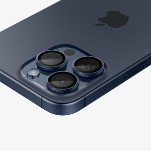 Spigen iPhone 15 Pro Max / 15 Pro Lens Protector – Optik Pro EZ Fit – Blue Titanium product image 2
