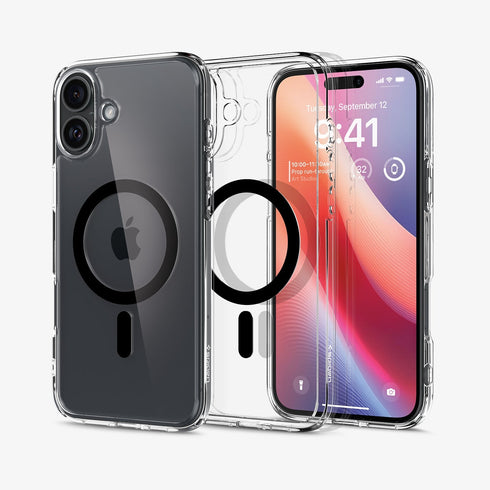 Spigen iPhone 16 系列保護殼 – Ultra Hybrid 系列透明防摔殼(MagFit)