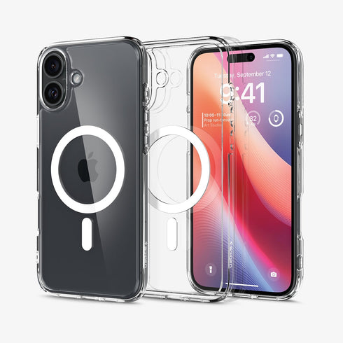 Spigen iPhone 16 系列保護殼 – Ultra Hybrid 系列透明防摔殼(MagFit)