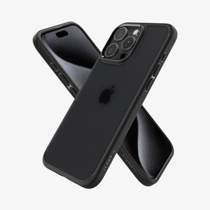 Spigen Ultra Hybrid Matte case for iPhone 15 Pro in Frost Black – detail image 3