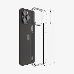 ACS07209 - iPhone 15 Series Ultra Hybrid Case in Natural Titanium showing the back
