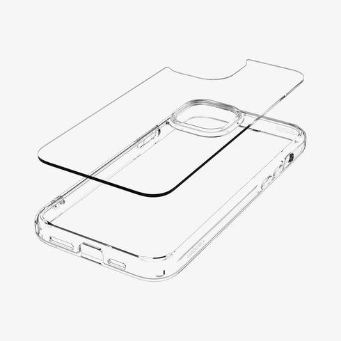 ACS07209 - iPhone 15 Series Ultra Hybrid Case in Natural Titanium showing the back