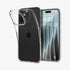 ACS06557 - iPhone 15 Pro Max Case Liquid Crystal in crystal clear showing the back