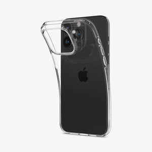 ACS06557 - iPhone 15 Pro Max Case Liquid Crystal in crystal clear showing the back