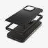 ACS06544 - iPhone 15 Pro Max Case Thin Fit in black showing the back