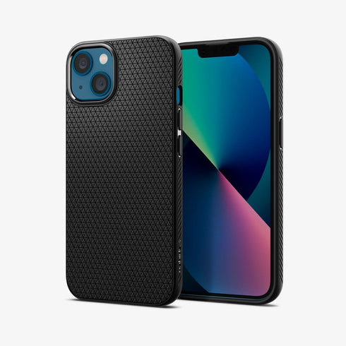 ACS03201 - iPhone 13 Pro Max Case Liquid Air in matte black showing the back