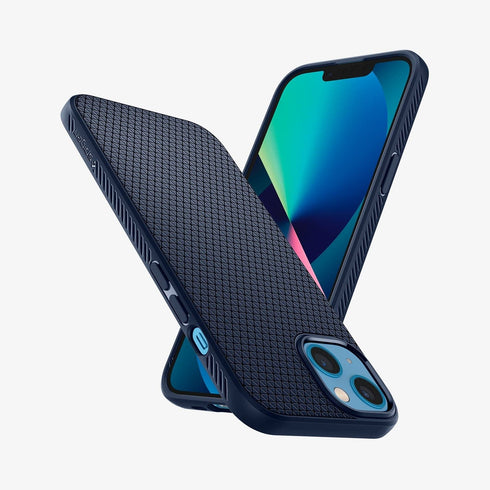 ACS03201 - iPhone 13 Pro Max Case Liquid Air in matte black showing the back