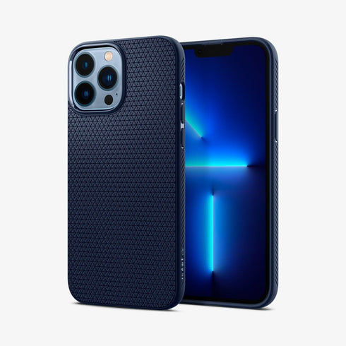 ACS03201 - iPhone 13 Pro Max Case Liquid Air in matte black showing the back