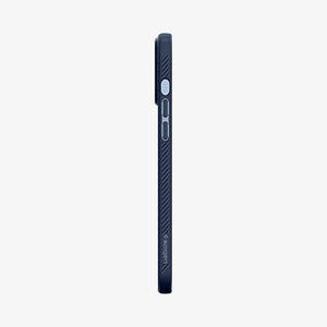 ACS03202 - iPhone 13 Pro Max Case Liquid Air in navy blue showing the side with volume controls
