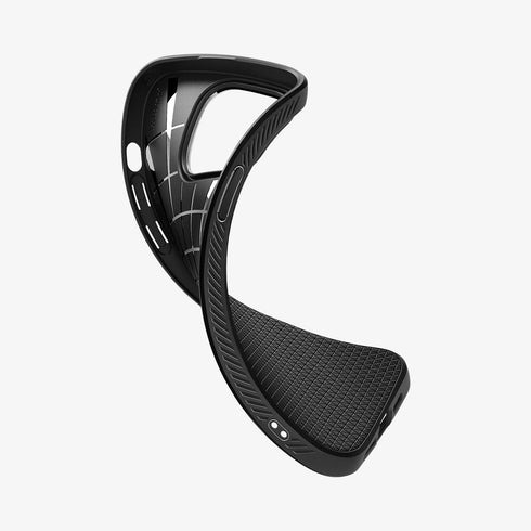 ACS04813 - iPhone 14 Pro Max Case Liquid Air in matte black showing the back