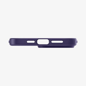 Spigen iPhone 14 Pro Max Case – Liquid Air - Deep Purple - bottom cutout detail