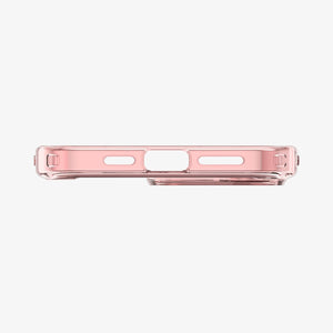 Spigen iPhone 14 Pro Max Case – Ultra Hybrid in Rose Crystal – charging-port and speaker cutouts