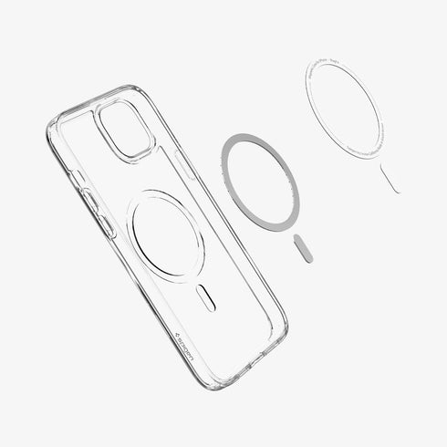 ACS04825 - iPhone 14 Pro Max Case Ultra Hybrid (MagFit) in white showing the back