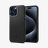 ACS06441 - iPhone 15 Pro Max Case Core Armor in matte black showing the back