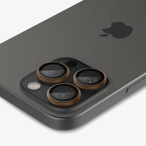 Spigen iPhone 16 Pro Max / 16 Pro Lens Protector – Optik Pro EZ Fit – Desert Titanium product image 2