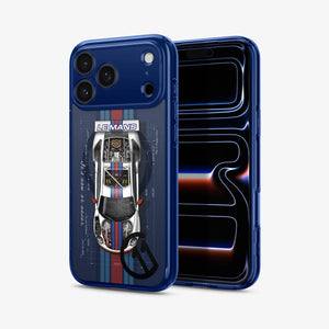 Spigen iPhone 17 Pro c11 Le Mans MagFit case - front and back view