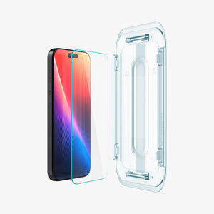 Spigen iPhone 17 Pro / 17 Screen Protector – GLAS.tR EZ Fit (2 Pack) - Clear - screen protector, device and alignment tray