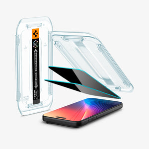 Spigen iPhone 17 Pro / 17 Screen Protector – GLAS.tR EZ Fit | Privacy - Privacy - installation trays, privacy protectors and device