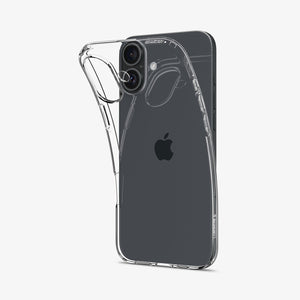 Spigen iPhone 16 Plus Liquid Crystal flexible clear case – installation view