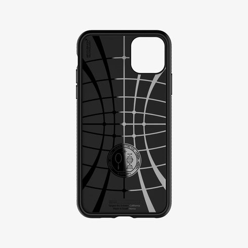 075CS27134 - iPhone 11 Pro Max Case Liquid Air in matte black showing the back