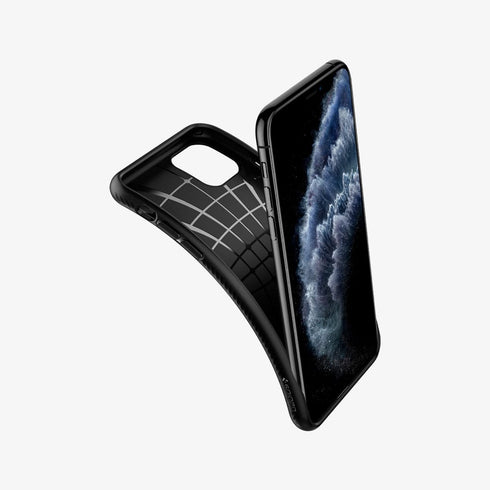 075CS27134 - iPhone 11 Pro Max Case Liquid Air in matte black showing the back