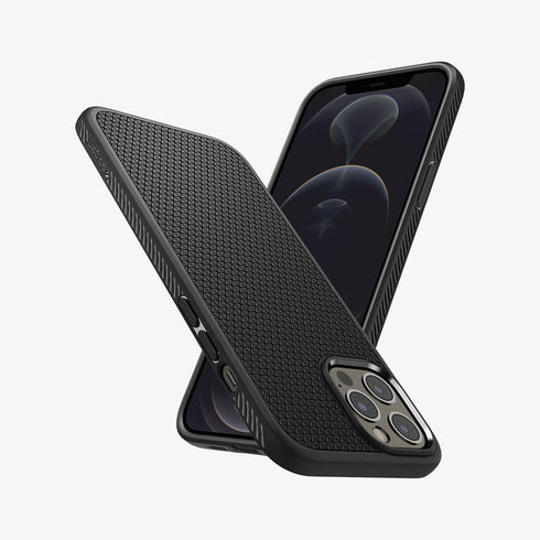 ACS01617 - iPhone 12 Pro Max Case Liquid Air in black showing the back