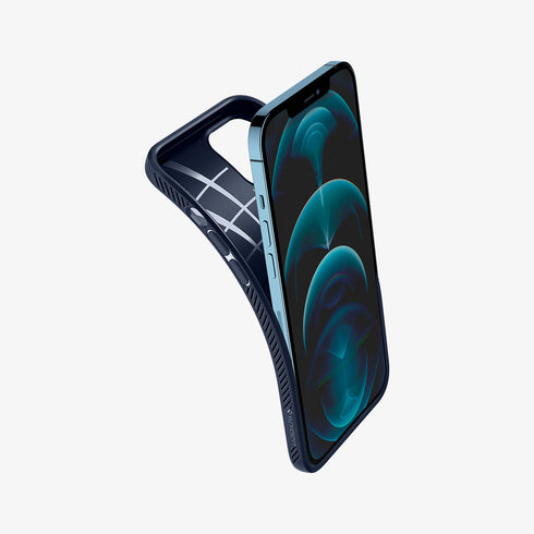 ACS01617 - iPhone 12 Pro Max Case Liquid Air in black showing the back