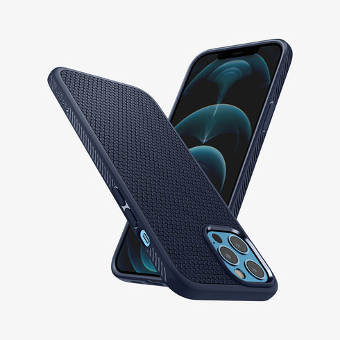 ACS01617 - iPhone 12 Pro Max Case Liquid Air in black showing the back