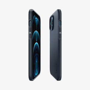 ACS01612 - iPhone 12 Pro Max Case Thin Fit in black showing the back