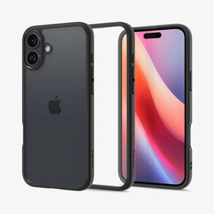 Spigen iPhone 16 Case – Ultra Hybrid – Matte Black – detail image 1