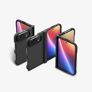 iPhone Duo Tough Armor Pro (Mag Fit) in Black showing the case in multiple folded and unfolded positions