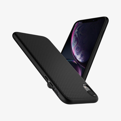 064CS24872 - iPhone XR Case Liquid Air in Black showing the back