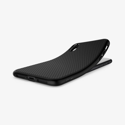 064CS24872 - iPhone XR Case Liquid Air in Black showing the back