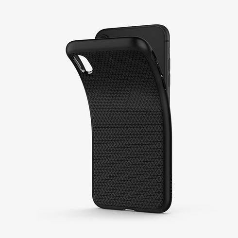 064CS24872 - iPhone XR Case Liquid Air in Black showing the back