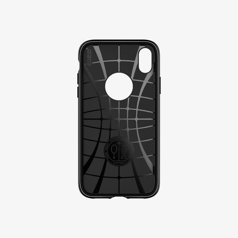 064CS24871 - iPhone XR Case Rugged Armor in matte black showing the back
