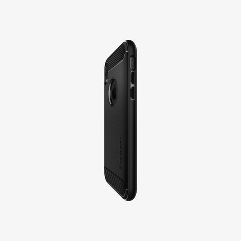 064CS24871 - iPhone XR Case Rugged Armor in matte black showing the back