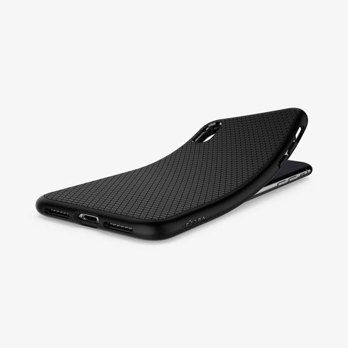 064CS24872 - iPhone XR Case Liquid Air in Black showing the back