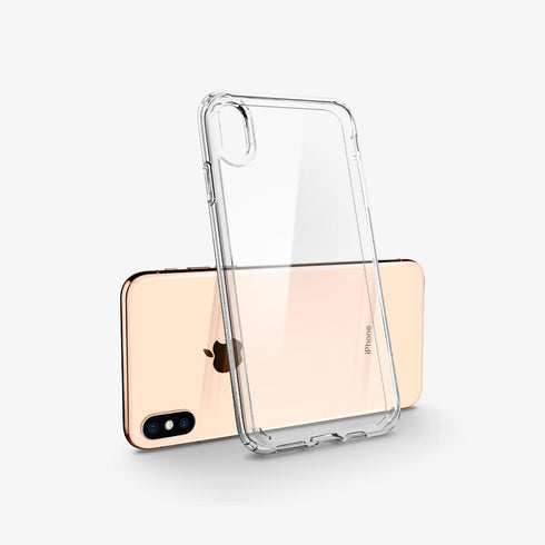 064CS24873 - iPhone XR Case Ultra Hybrid in crystal clear showing the back