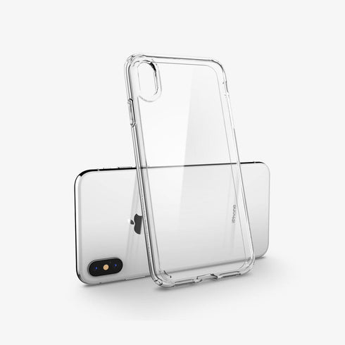 064CS24873 - iPhone XR Case Ultra Hybrid in crystal clear showing the back