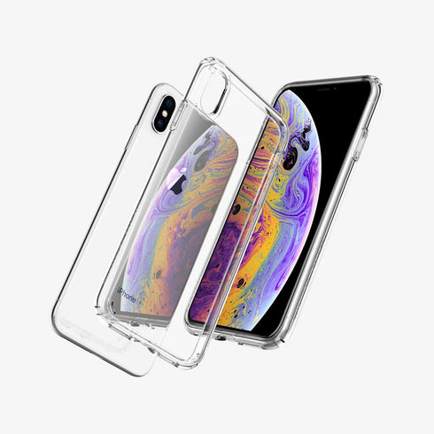 064CS24873 - iPhone XR Case Ultra Hybrid in crystal clear showing the back