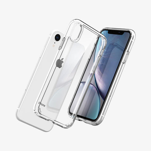 064CS24873 - iPhone XR Case Ultra Hybrid in crystal clear showing the back