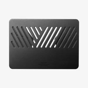 AMP11115 - Slim Fold Laptop Stand | Non-Adhesive LD201-S6 showing top view of the black slim fold laptop stand folded down