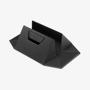 AMP11118 - Slim Fold Laptop Stand | Non-Adhesive | Black LD201-S9 showing top view of the black slim fold laptop stand for vertical mount for storage