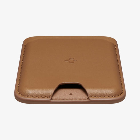 AMP02284 - MagSafe Card Holder Valentinus (MagFit) in black showing the card holder attached to back of device